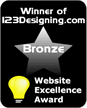 123Designing Website Excellence Award: Bronze